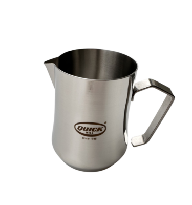 Stoom melkkan RVS met Quick Mill logo