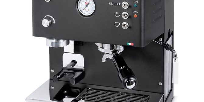 Quick Mill 3035 zwart met geïntegreerde koffiemolen